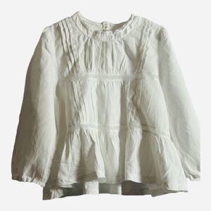 Women’s McGuire Denim White Cotton St. Simone Blouse Size Small